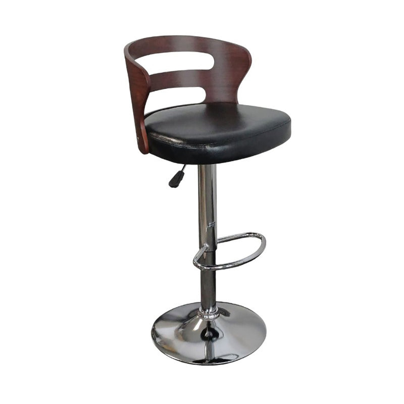 Hyatt Bar Chair PU and Wood Look-zoom-