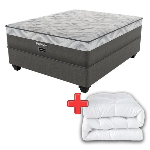 Restonic Reembrace Medium Queen Bed Set Standard Length