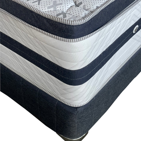 Striker Medium Feel Double Bed Set Extra Length