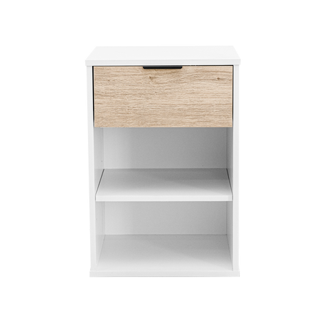 Jake Contrast White With Oak Foil Pedestal