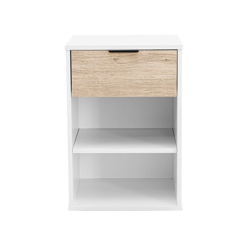 Jake Contrast White With Oak Foil Pedestal-zoom-