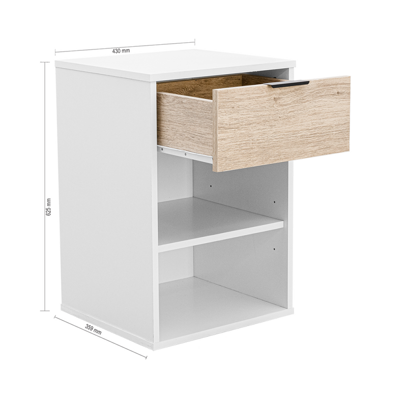 Jake Contrast White With Oak Foil Pedestal-zoom-