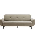 Kendall Sleeper Couch with Click Mechanism  Black Metal Leg Brown Fabric Sofa