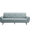 Kendall Sleeper Couch with Click Mechanism Black Metal Leg Green Ash Fabric Sofa