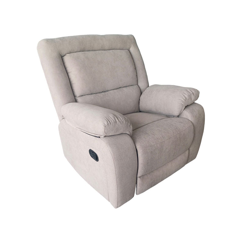 Lenora Rocking Recliner with Swivel Base Dark Beige Fabric