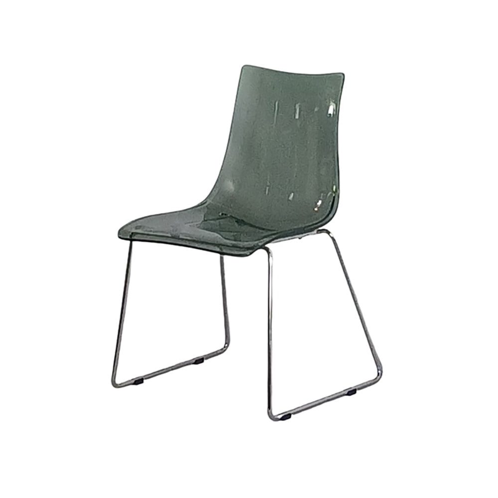 Lumi Dining Chair Polypropelene Transparent Grey-zoom-1
