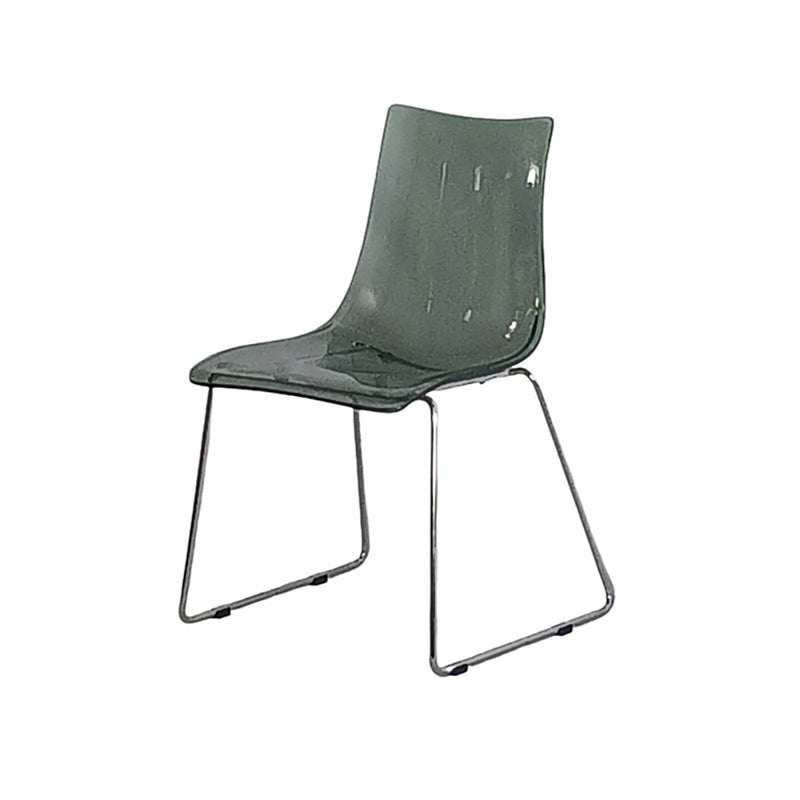 Lumi Dining Chair Polypropelene Transparent Grey-zoom-