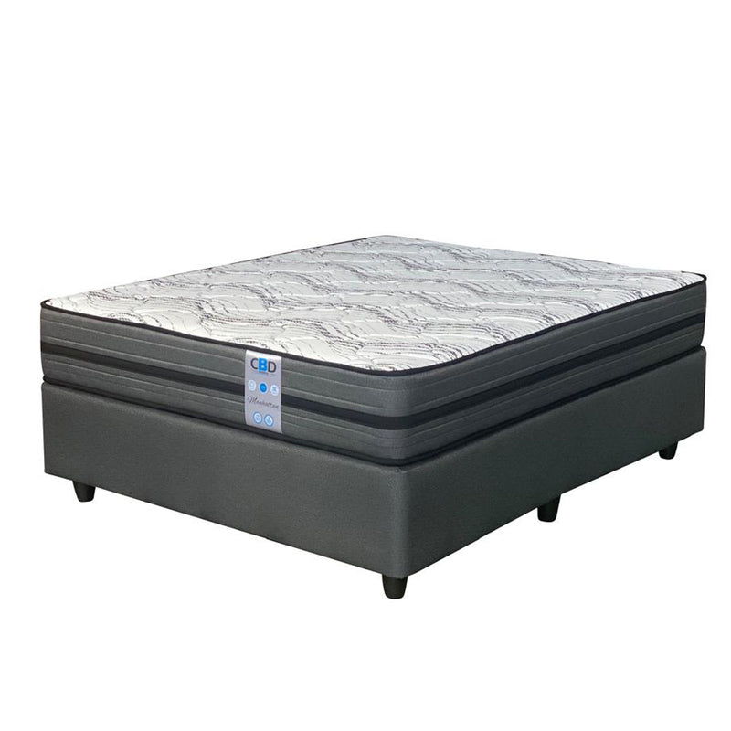 Manhattan Medium Queen Bed Set Standard Length-zoom-