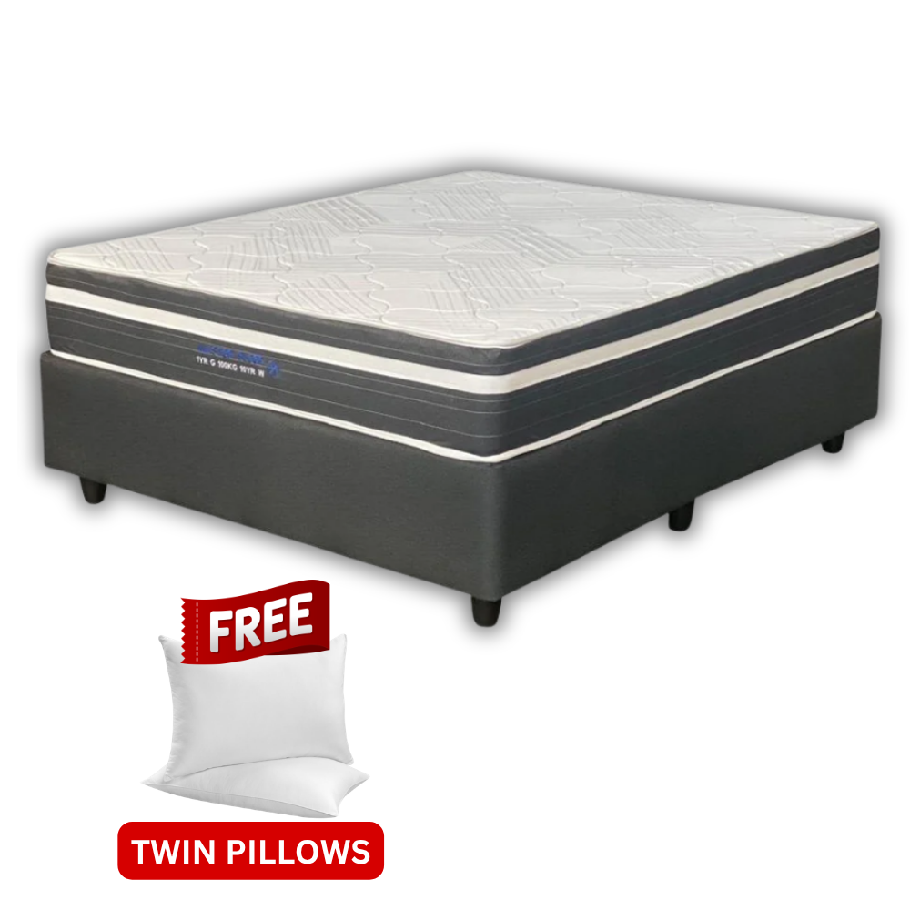 Master Sleep Medium Double Bed Set Standard Length-zoom-1