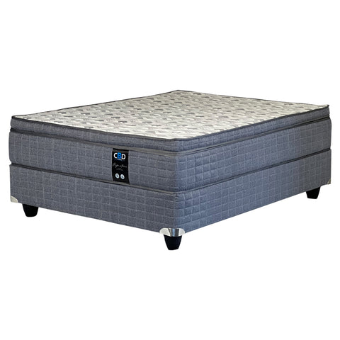 Challenger Box Top Medium Feel Double Bed Set Extra Length