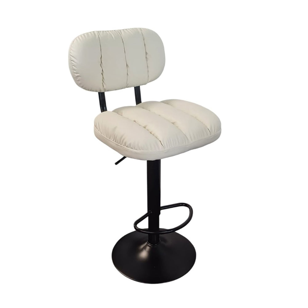 Mojo Bar Chair White PU Black Frame