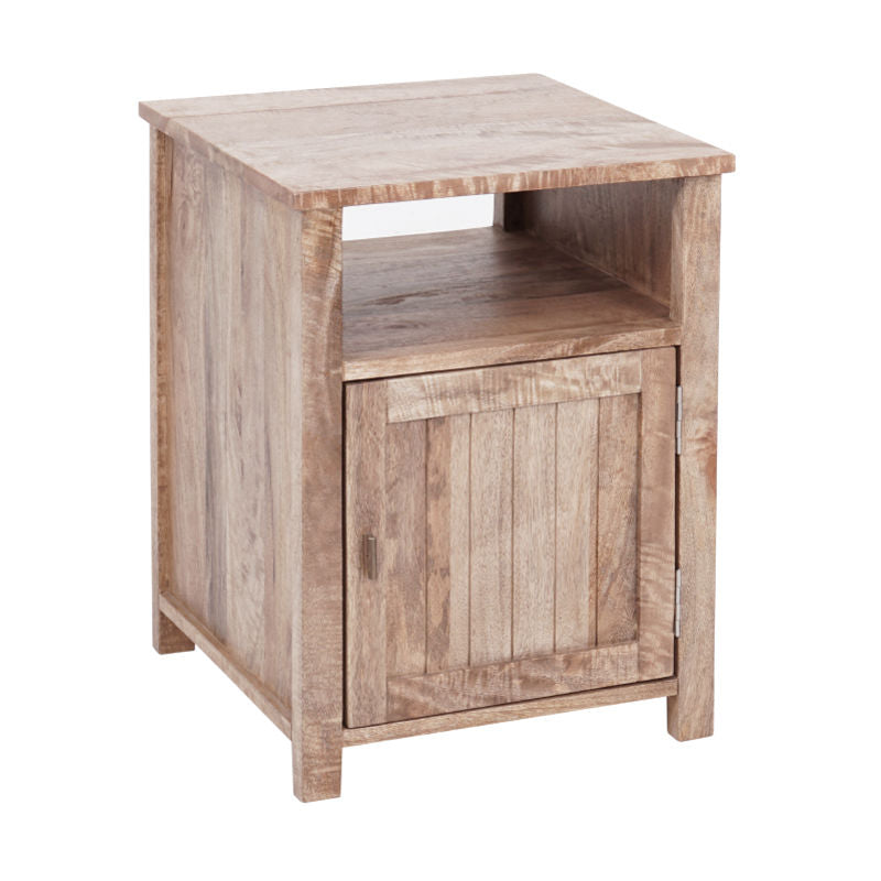 Palma Pedestal Door & Shelf Mango Wood Right Hand