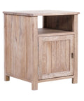 Palma Pedestal Door & Shelf Mango Wood Left Hand