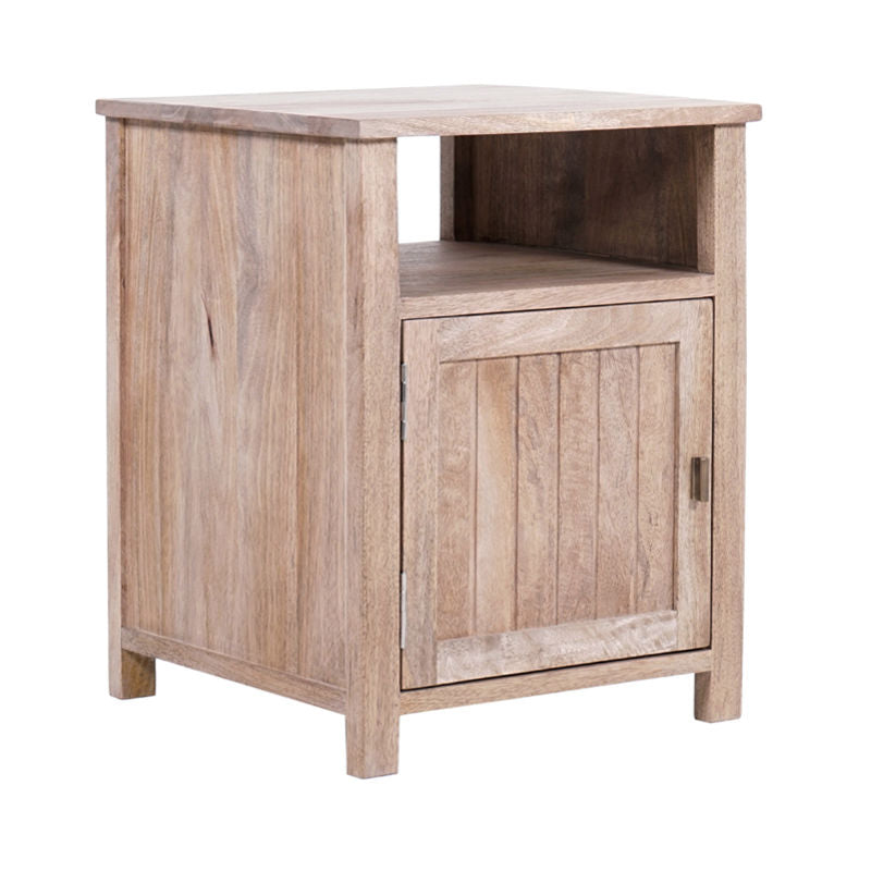 Palma Pedestal Door & Shelf Mango Wood Left Hand