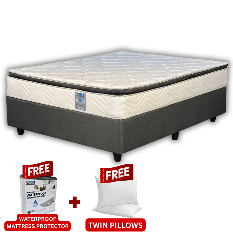 Pillow Paedic Medium Queen Bed Set Standard Length-zoom-