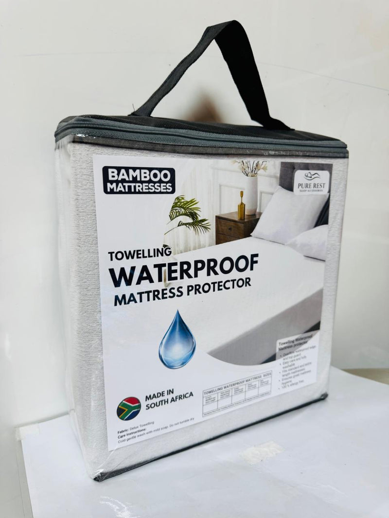 PureRest Waterproof Toweling Deluxe Queen Standard Length Mattress Protectors-zoom-