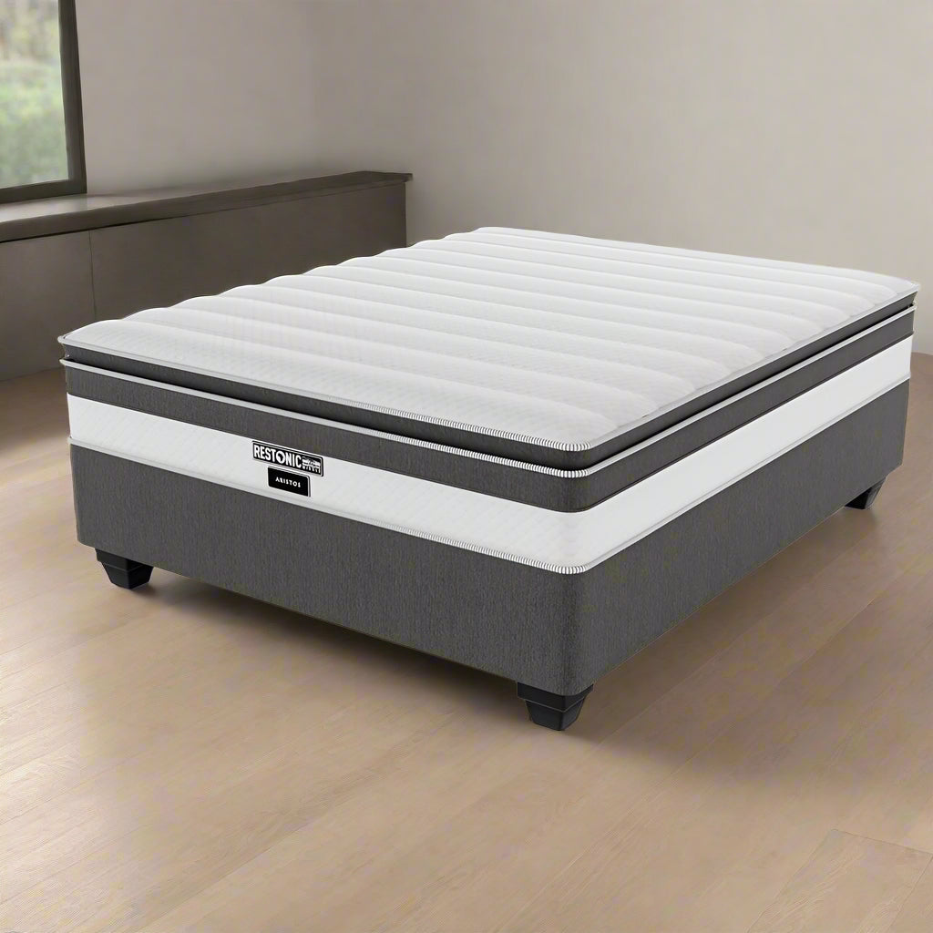 Restonic Aristos Plush Double Bed Set Standard Length-zoom-1