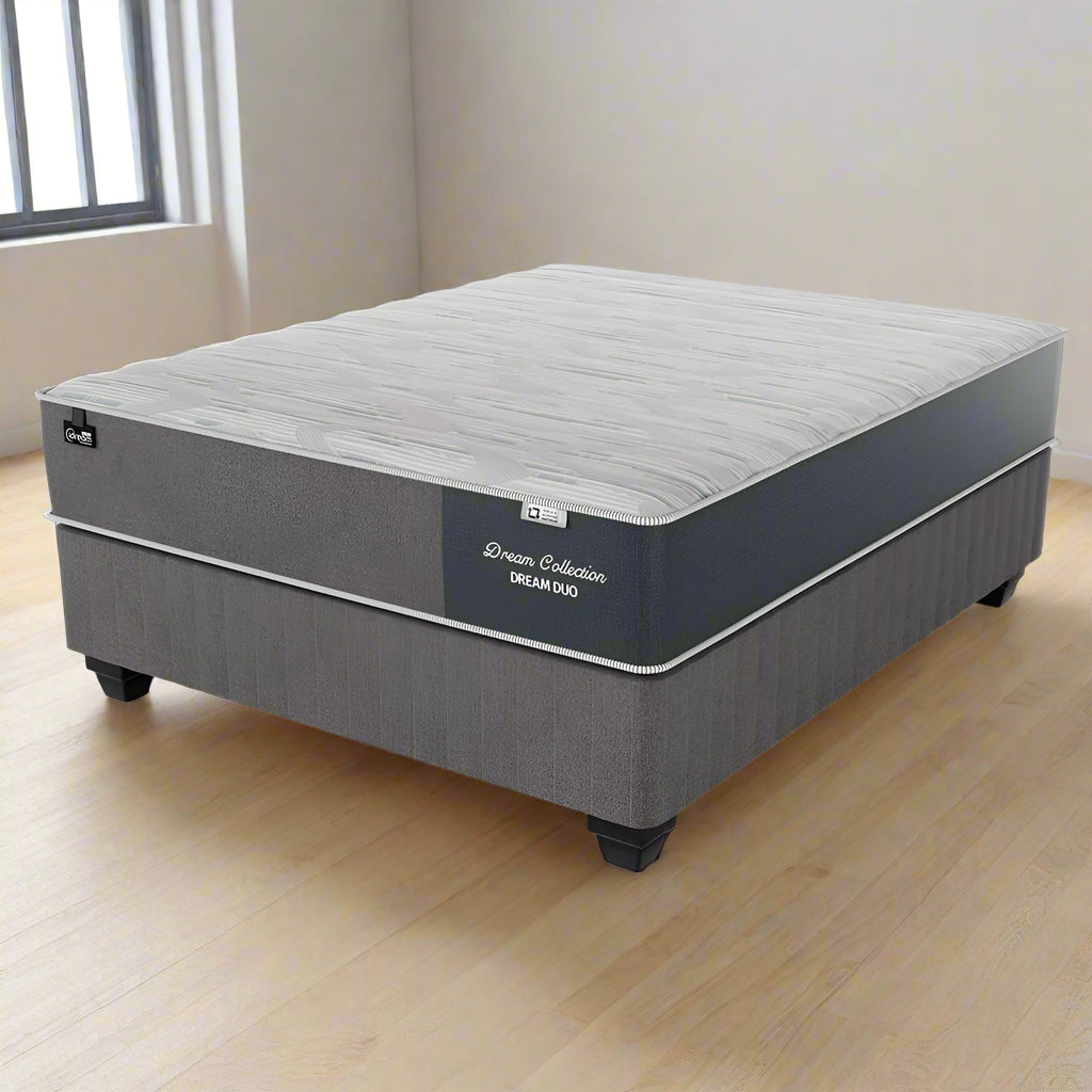 Restonic Dream Duo Firm Double Bed Set Extra Length