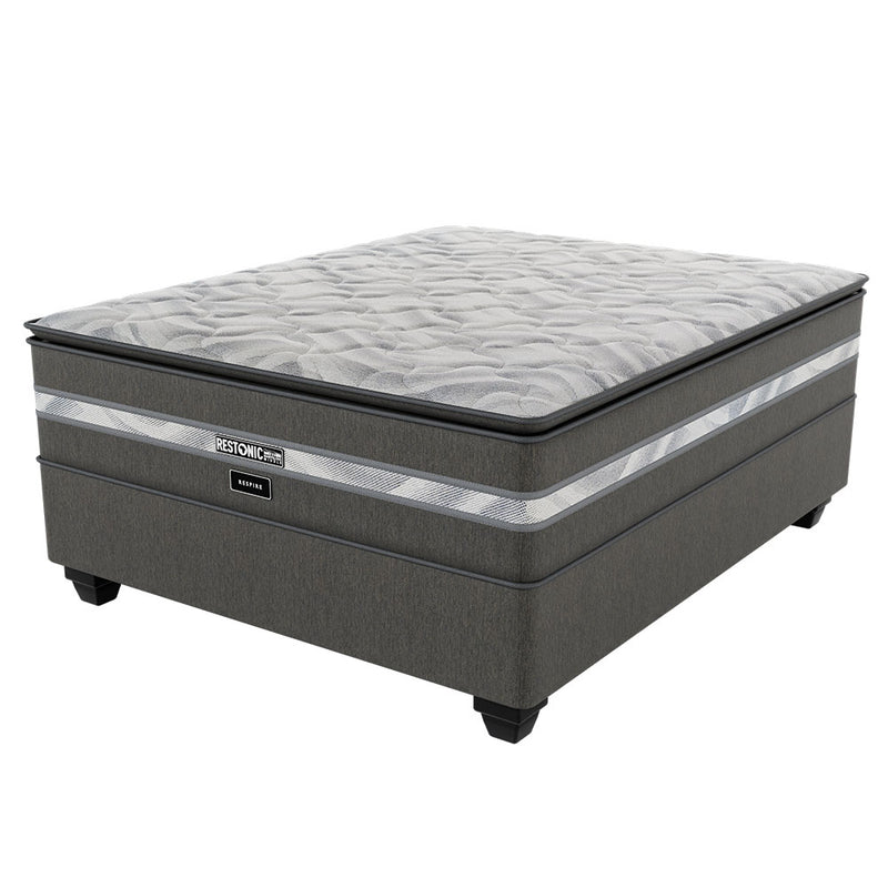 Restonic Respire Medium Three Quarter Bed Set Extra Length-zoom-