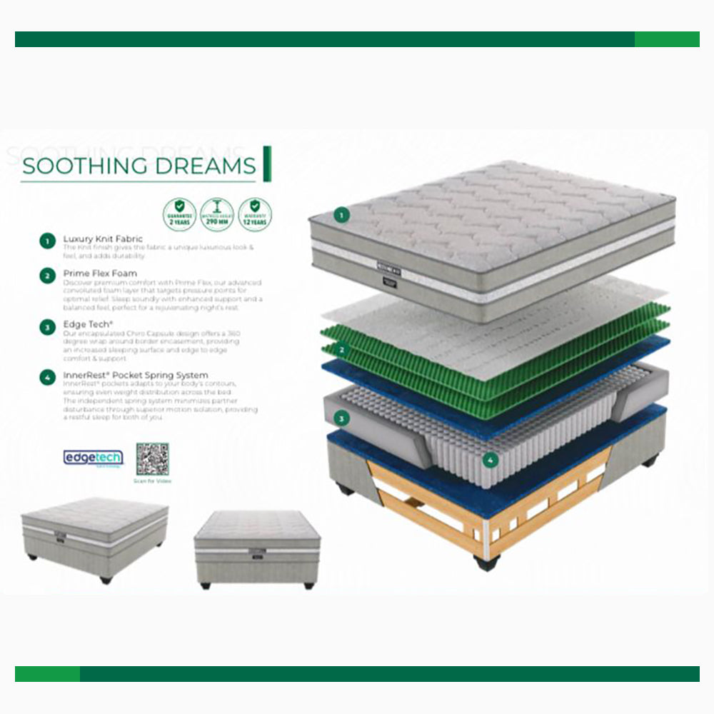 Restonic Soothing Dreams Medium King Mattress Extra Length-4