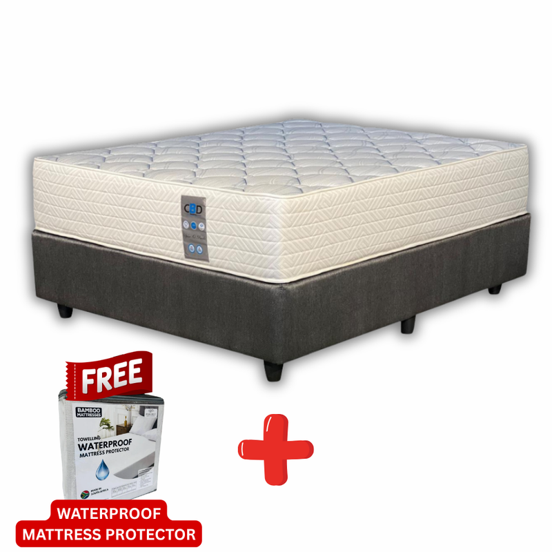 Spine Paedic Medium Queen Bed Set Standard Length-zoom-