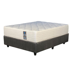 Mattress with a gray frame on a white background