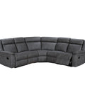 Vancouver 3Pce - 2 Action Corner Suite Pocket Coil Cushions Grey Fabric 2 Seater