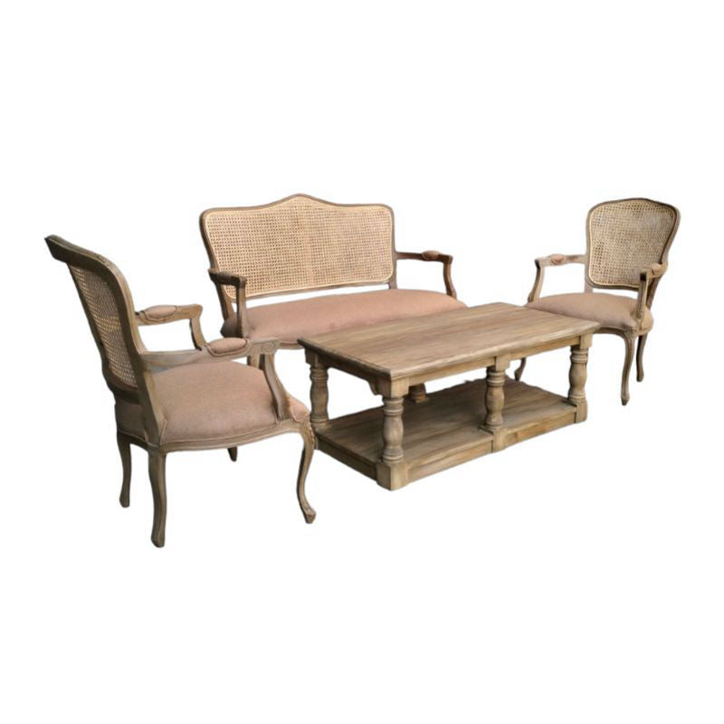 Victoria 4pce Lounge Set Mahogany Wood