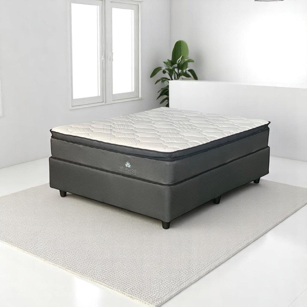 Wellness Coil Medium Double Bed Set Standard Length-zoom-1
