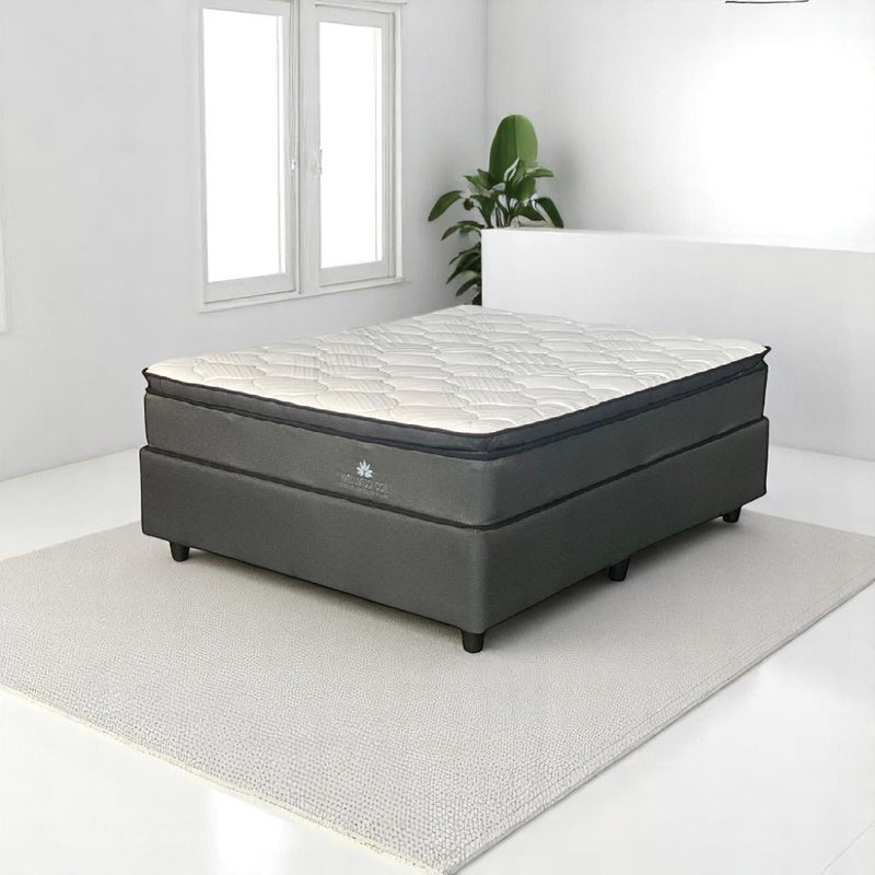 Wellness Coil Medium Double Bed Set Standard Length-zoom-