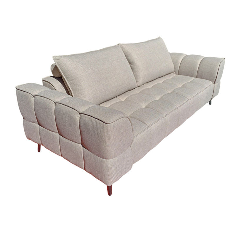 Westwood 3 Seater Metal inside Frame and Legs Taupe Fabric