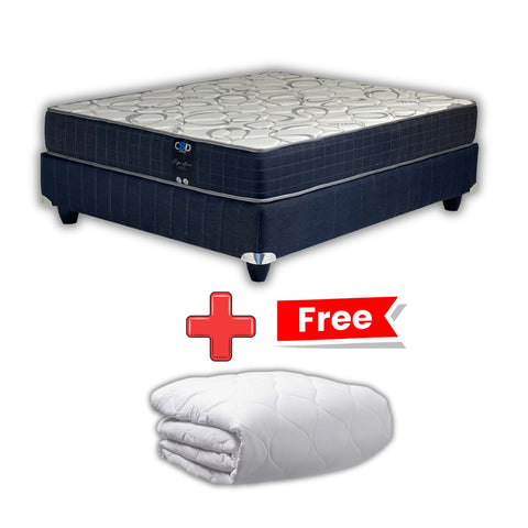 Ember Firm Feel Queen Bed Set Standard Length + FREE Mattress Protector