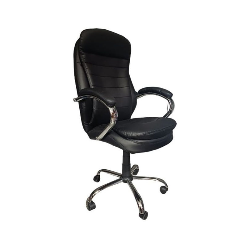 Wilson High Back Black Polyurethane-zoom-