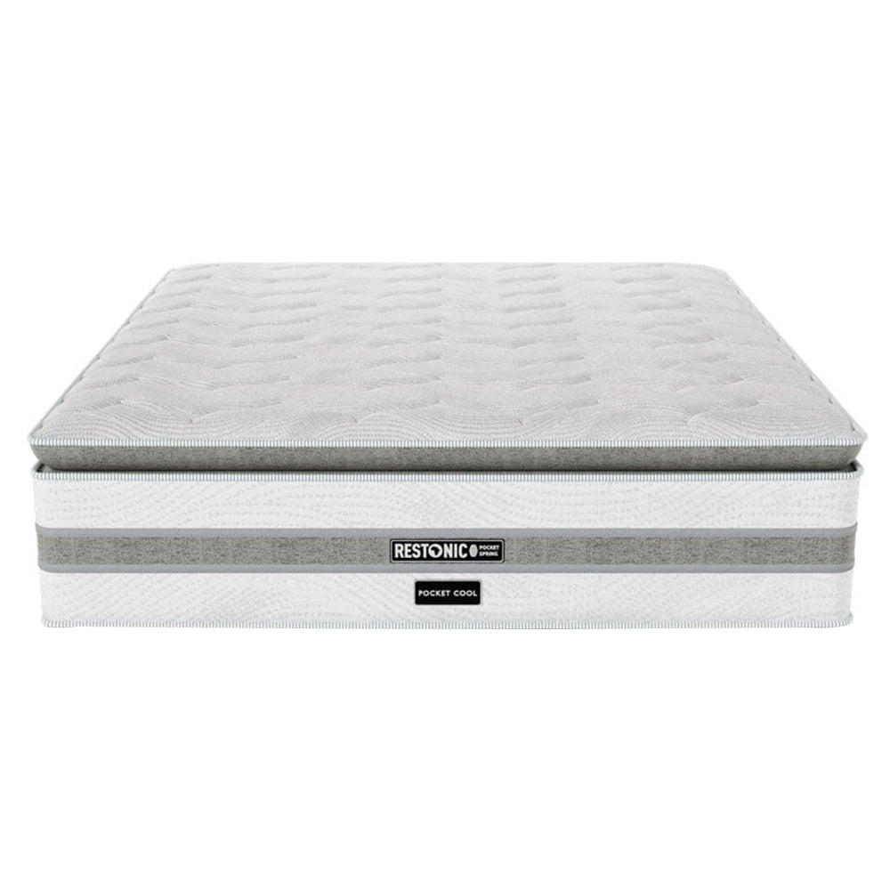 Restonic Pocket Cool Medium King Bed Set Standard Length-zoom-8