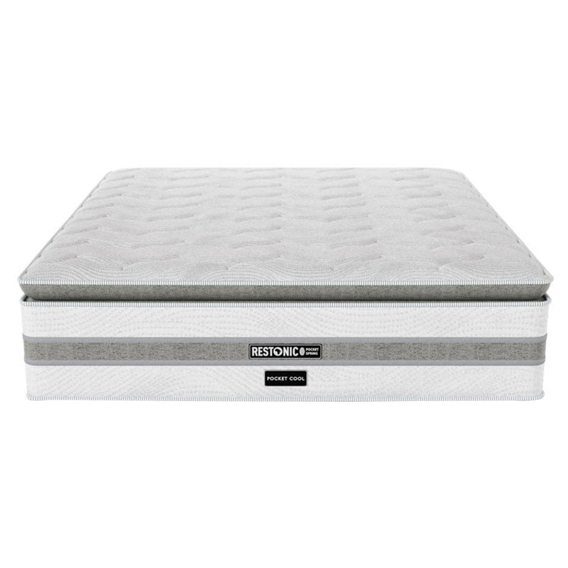 Restonic Pocket Cool Medium King Bed Set Standard Length-zoom-