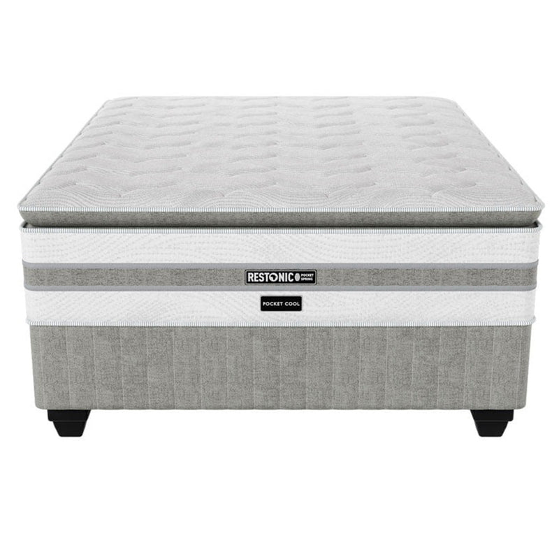 Restonic Pocket Cool Medium King Bed Set Standard Length-zoom-