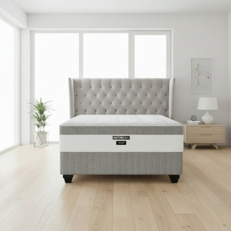 Restonic Tranquil Touch Medium Single Bed Set Extra Length-zoom-