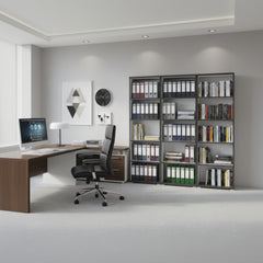 Bookshelf with four shelves on a white background