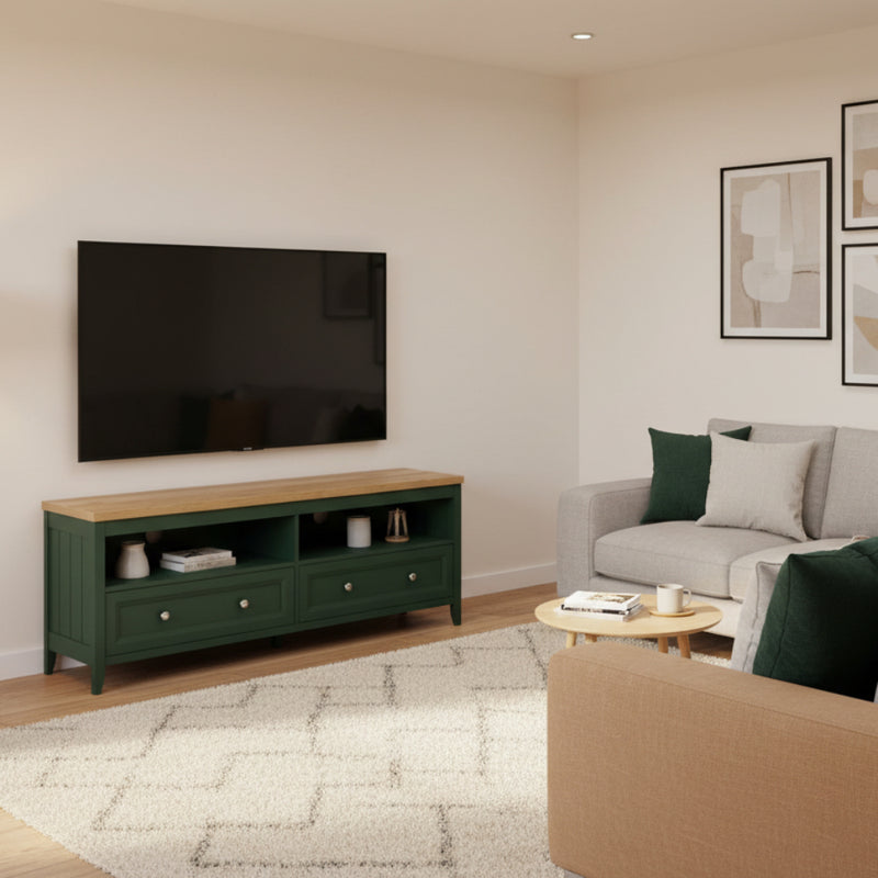 Dell Plasma Unit Oak/Moss Finish-zoom-