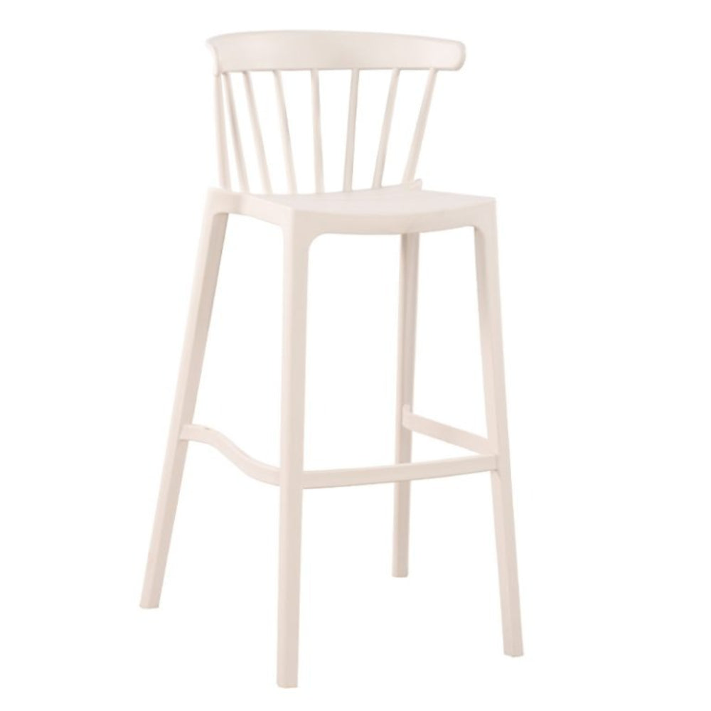 White bar stool on a white background