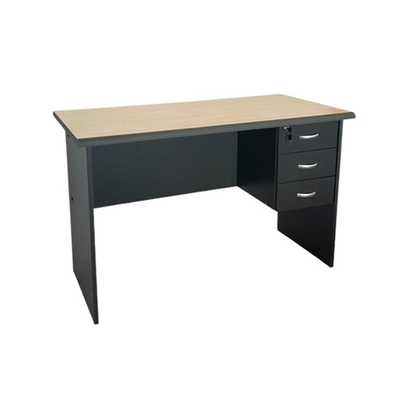 1.2M Student Writing Desk With Drawers Maple/Grey-zoom-