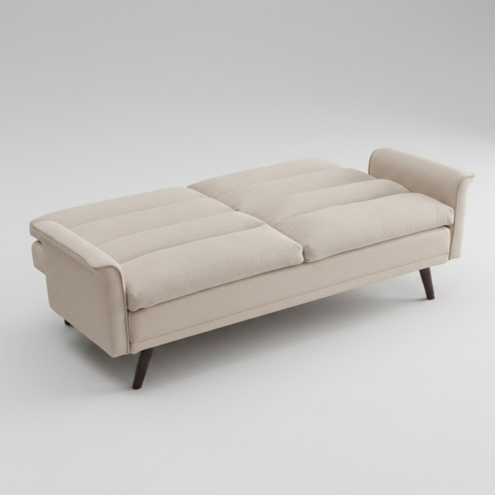 Gray sofa bed on a white background