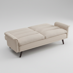 Gray sofa bed on a white background