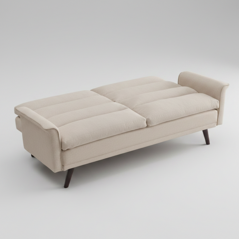 Camilla Sleeper Couch 2 tone Grey Fabric-zoom-