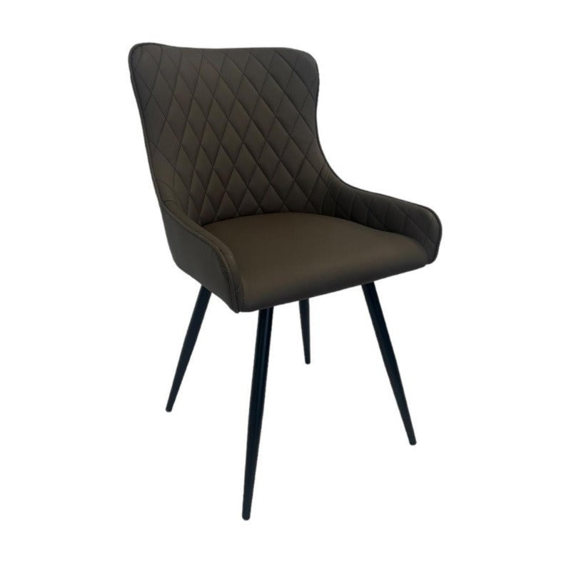 Fallon Dining Chair Pu Brown-zoom-