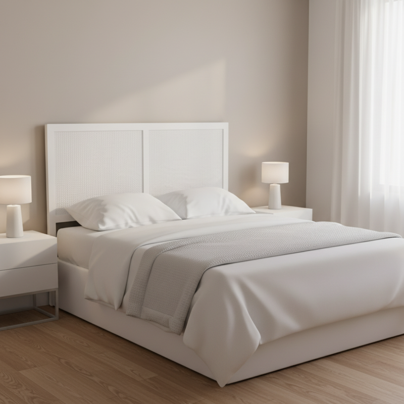 Maya Queen Size Headboard Birdeye/White-zoom-