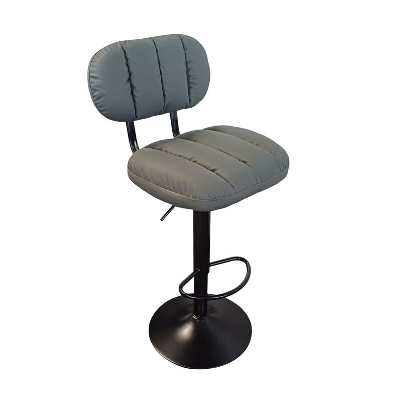 Mojo Bar Chair Grey PU Black Frame-1