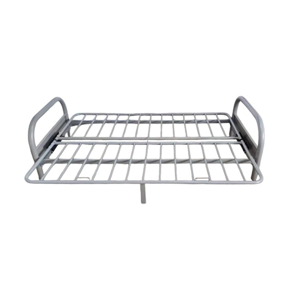 Metal grill rack on a white background