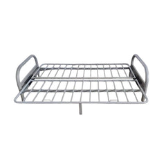 Metal grill rack on a white background