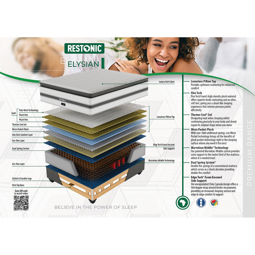 Restonic Elysian Plush Double Bed Set Standard Length-zoom-7